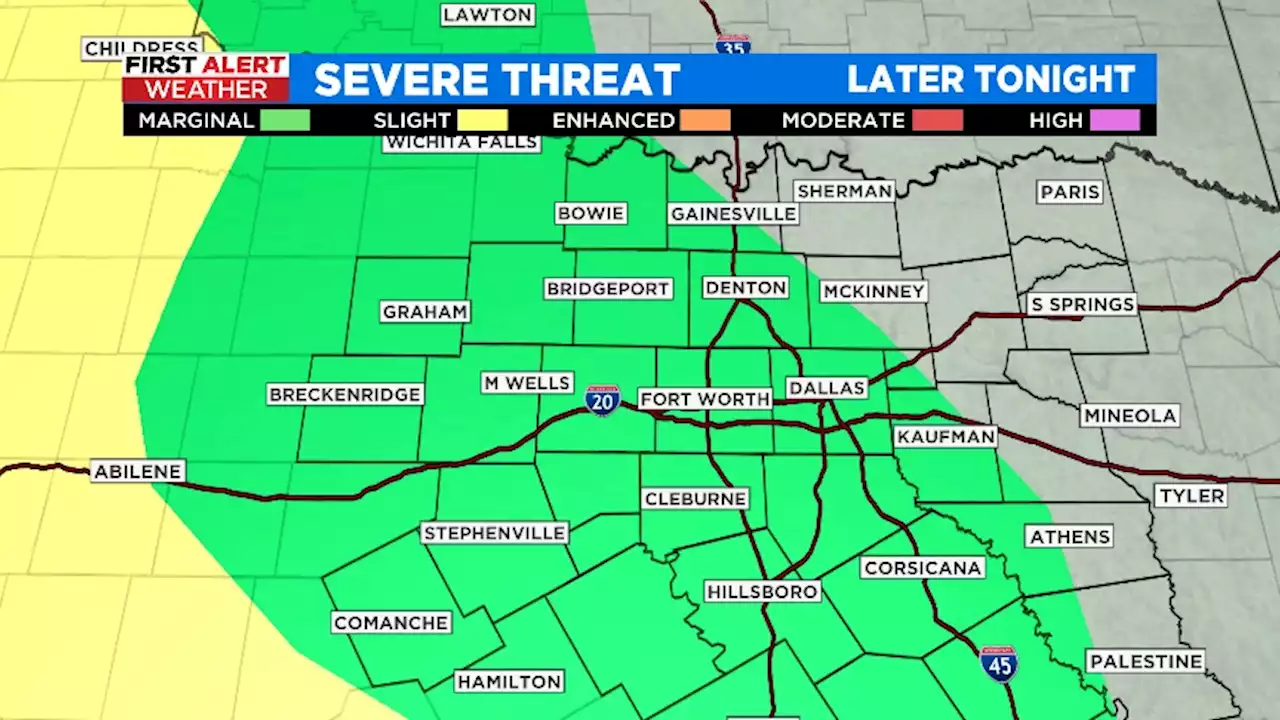 Severe weather threat for North Texas tonight and Tuesday