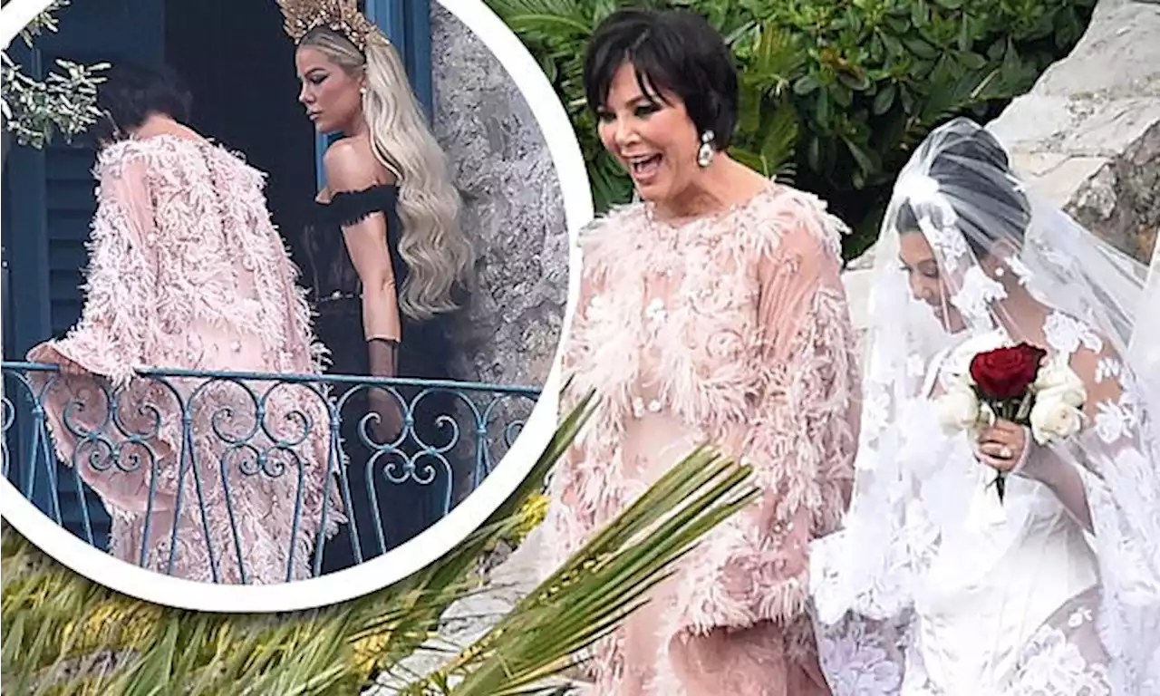 Kris Jenner looks every inch the proud mother alongside Kourtney