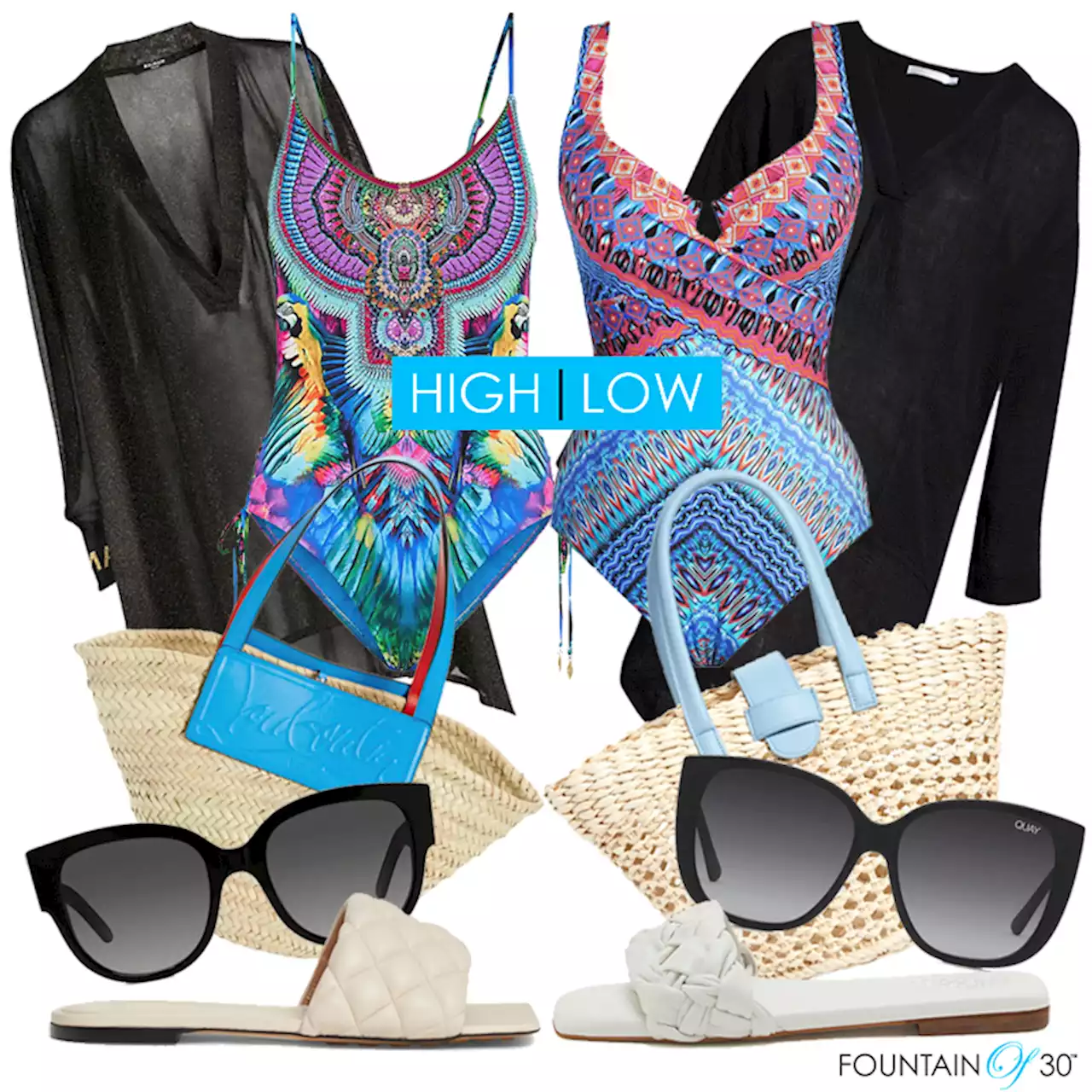 How To Style A Fabulous Swimsuit and Coverup Outfit High and Low