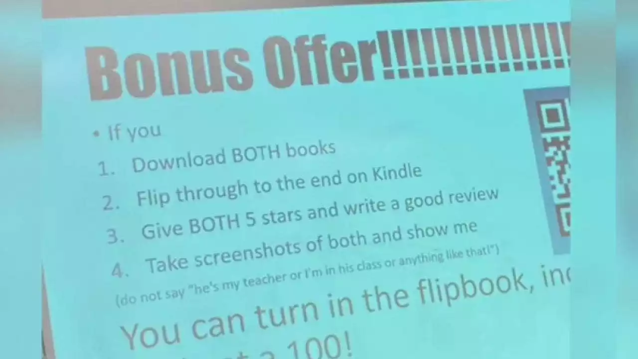 Conroe ISD teacher under fire after allegedly offering students a perfect score for buying his books