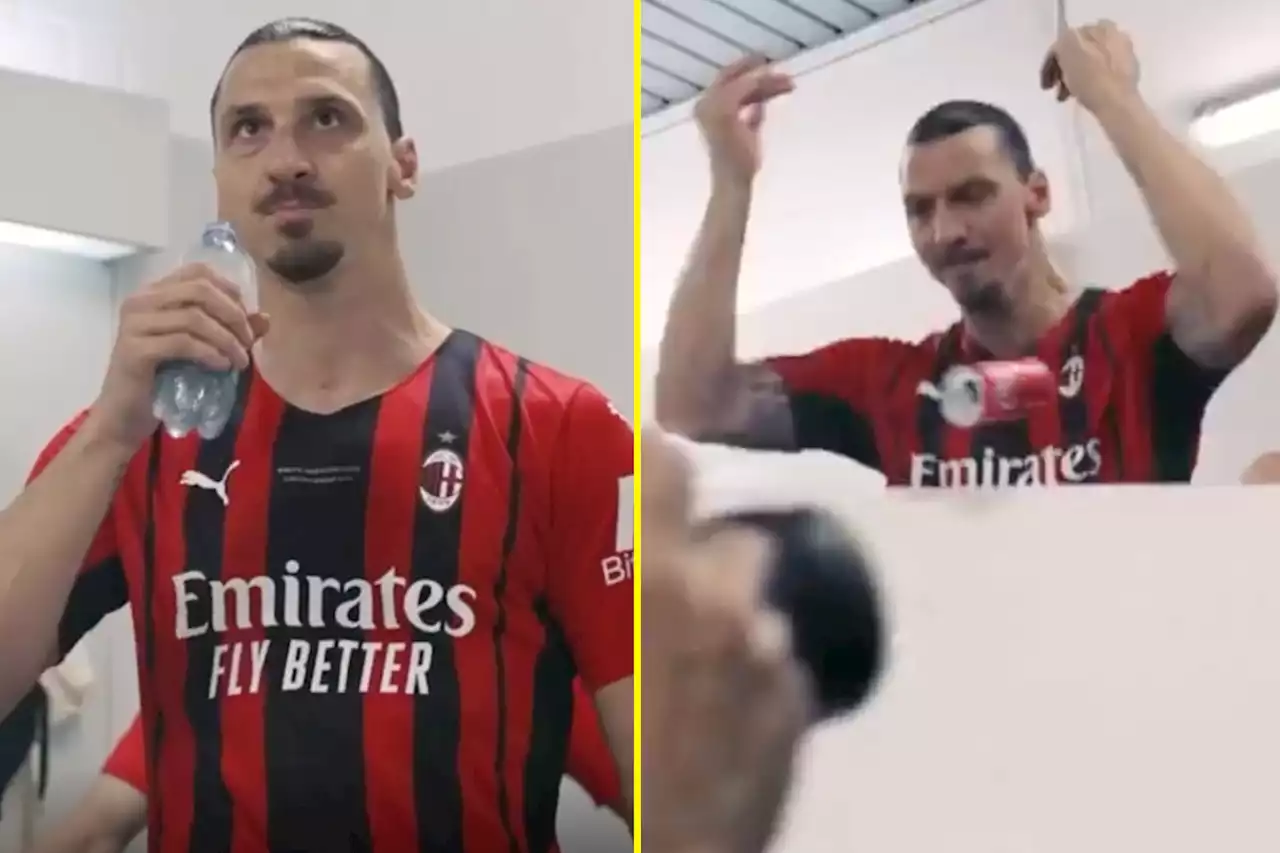 Zlatan flips table in dressing room as AC Milan are confirmed Serie A champions