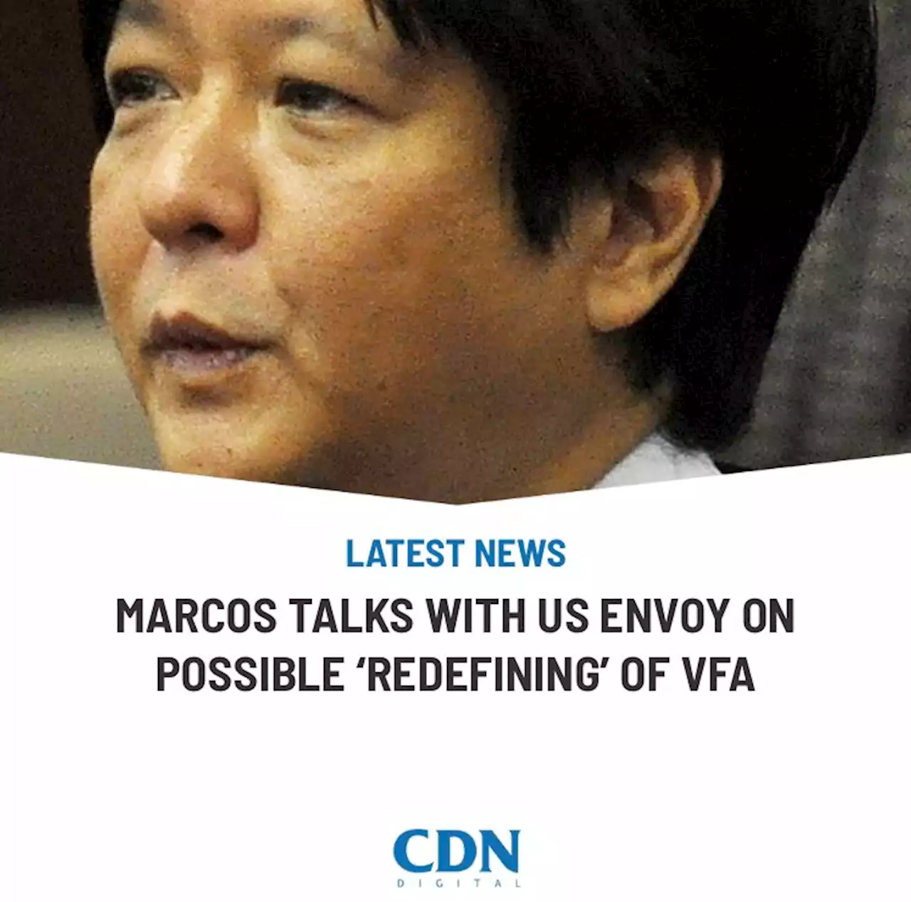 Marcos talks with US envoy on possible ‘redefining’ of VFA