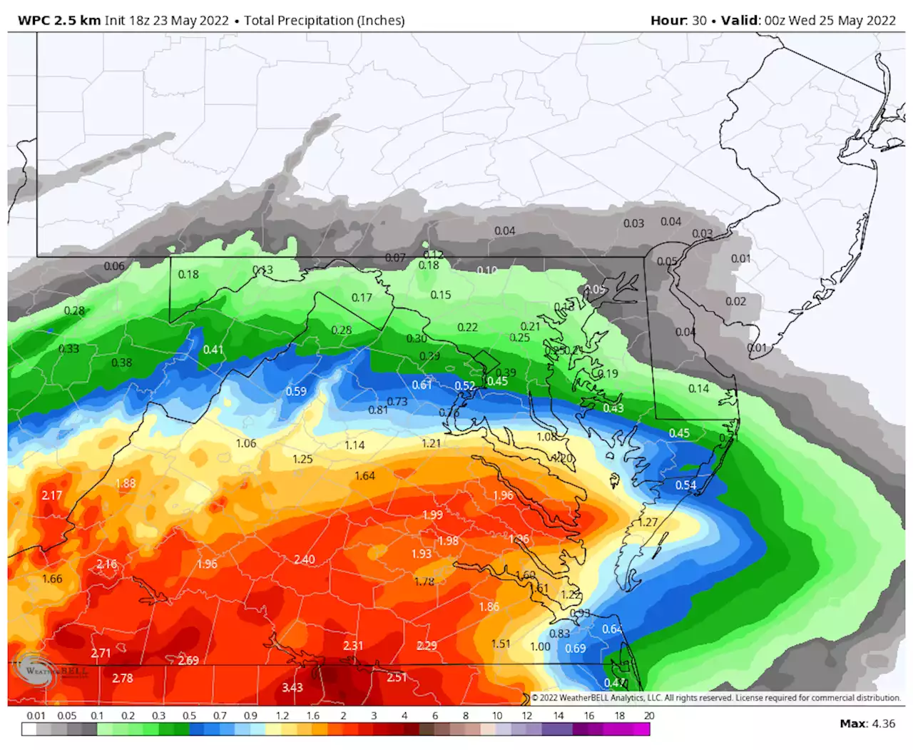 PM Update: Occasional showers turn steadier late night, last into Tuesday