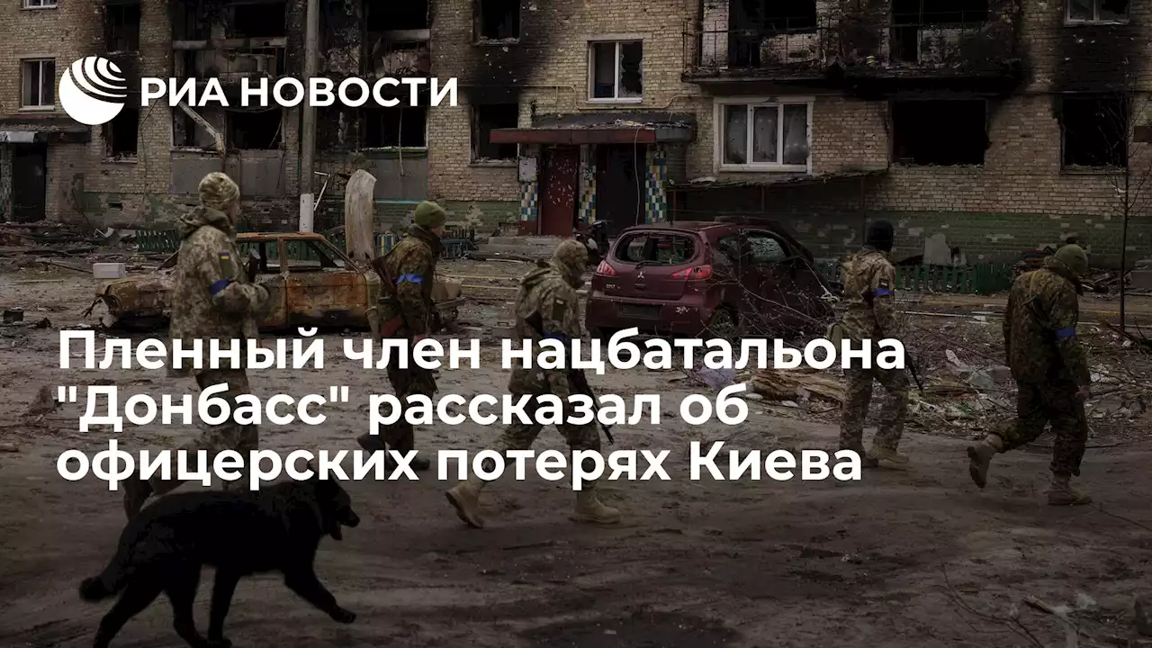 Пленный член нацбатальонаДонбасс рассказал об офицерских потерях Киева - РИА Новости, 24.05.2022