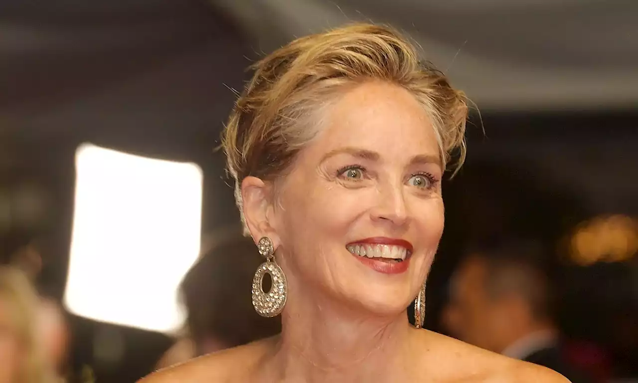 Sharon Stone stuns at Cannes yet again in leopard-print emerald gown