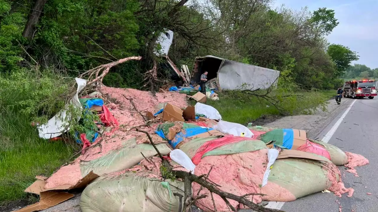 Truck spews 15,000 pounds of hot dog filler across Pennsylvania highway