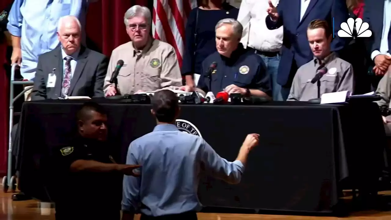 'This Is on You': O'Rourke Disrupts Shooting Briefing to Confront Texas Governor