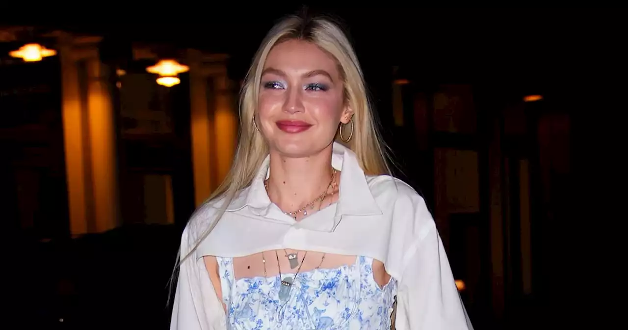 Gigi Hadid Pairs Her One-Piece Swimsuit With Low-Rise Pants