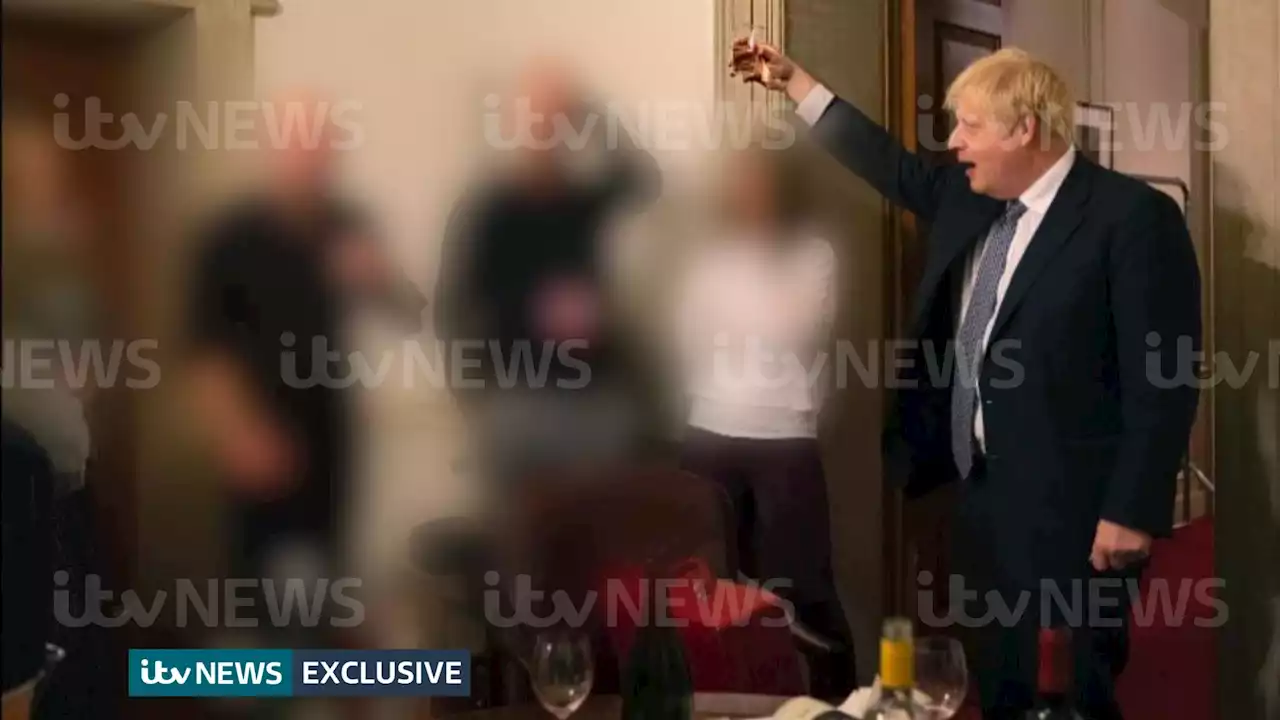 Boris Johnson pictured drinking & raising a toast in new No10 party pics