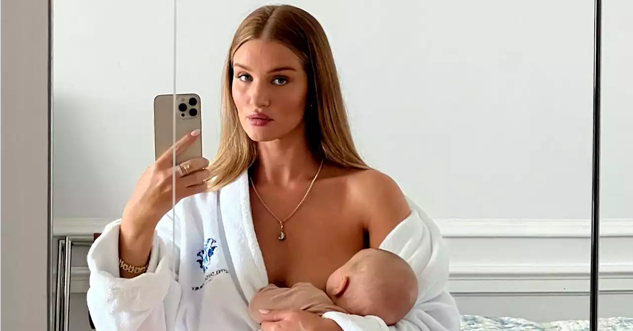 Working Mom! Rosie Huntington-Whiteley Breast-Feeds Daughter at Cannes