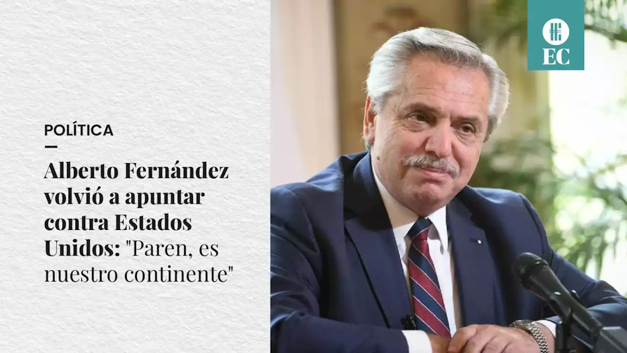 Alberto Fern�ndez critic� a Estados Unidos por las sanciones econ�micas que impone a Cuba y Venezuela