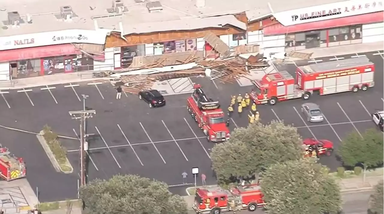 Fire Crews Working to Rescue People Trapped in Temple City Building