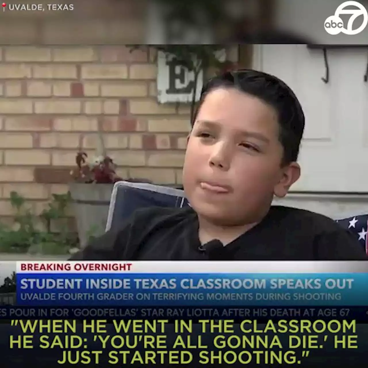 'I played dead': Boy who survived TX school shooting recalls gunman saying 'you're all gonna die'