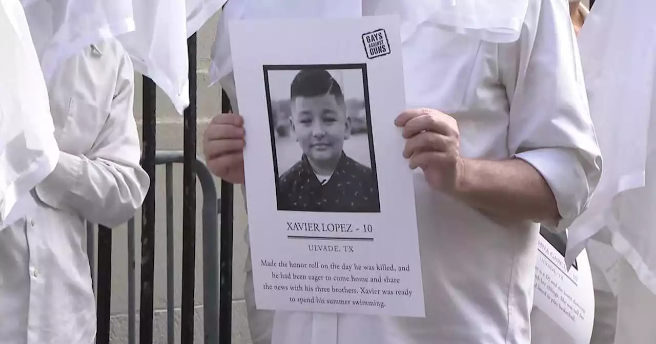 Protesters demanding gun legislation march from Hell's Kitchen to Times Square