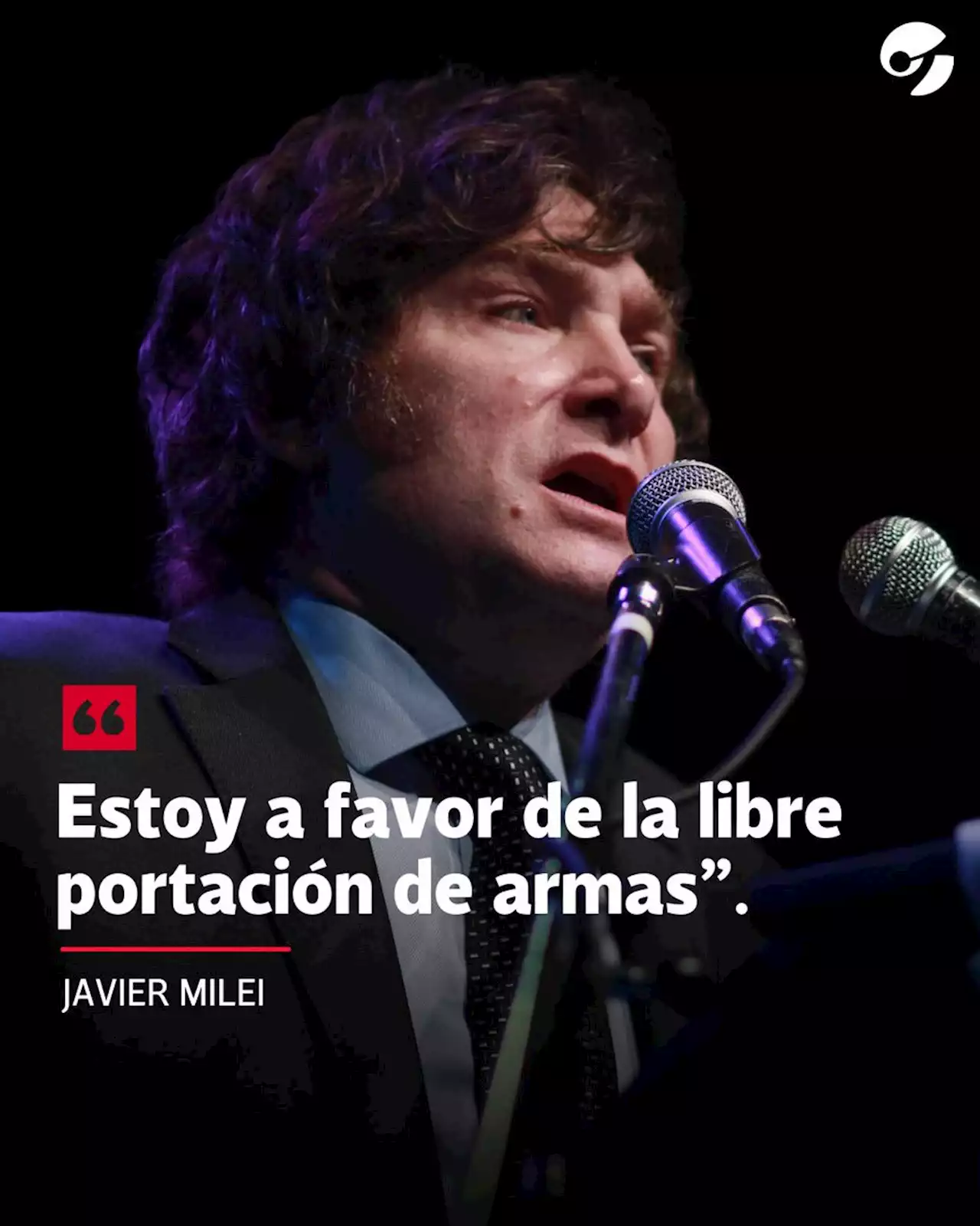 Javier Milei: 'Estoy a favor de la libre portación de armas'