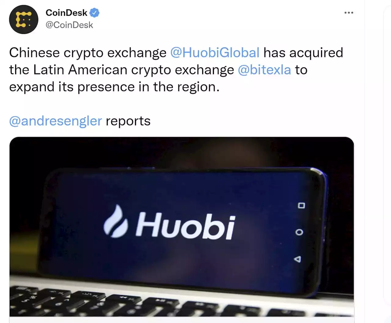 Huobi Global Acquires Latin American Crypto Exchange Bitex