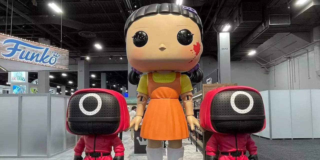 Funko Brings Massive Display Featuring 'Squid Game's Creepy Robot Doll and 'Stranger Things' Hellfire Club to Licensing Expo