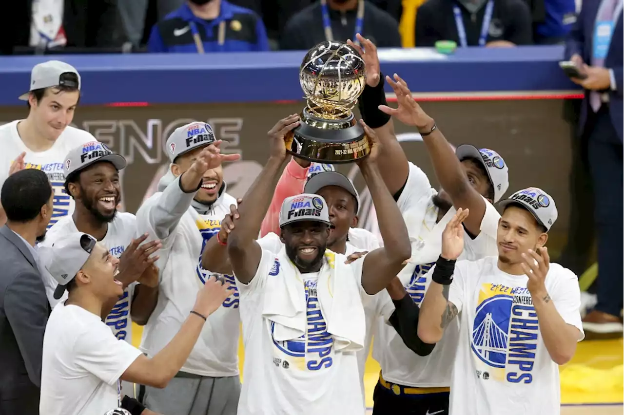 Photos: Warriors clinch NBA Finals spot in Game 5 vs. Mavericks