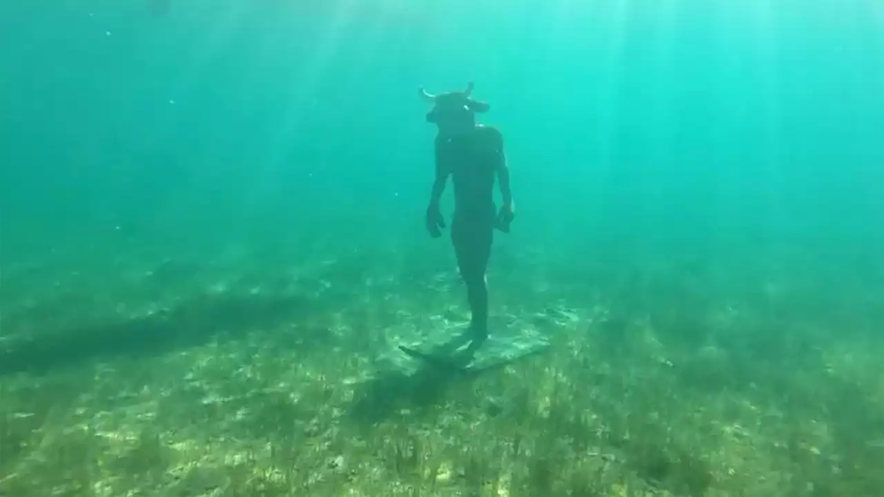 Revelan cómo llegó el minotauro al lago de Neuquén