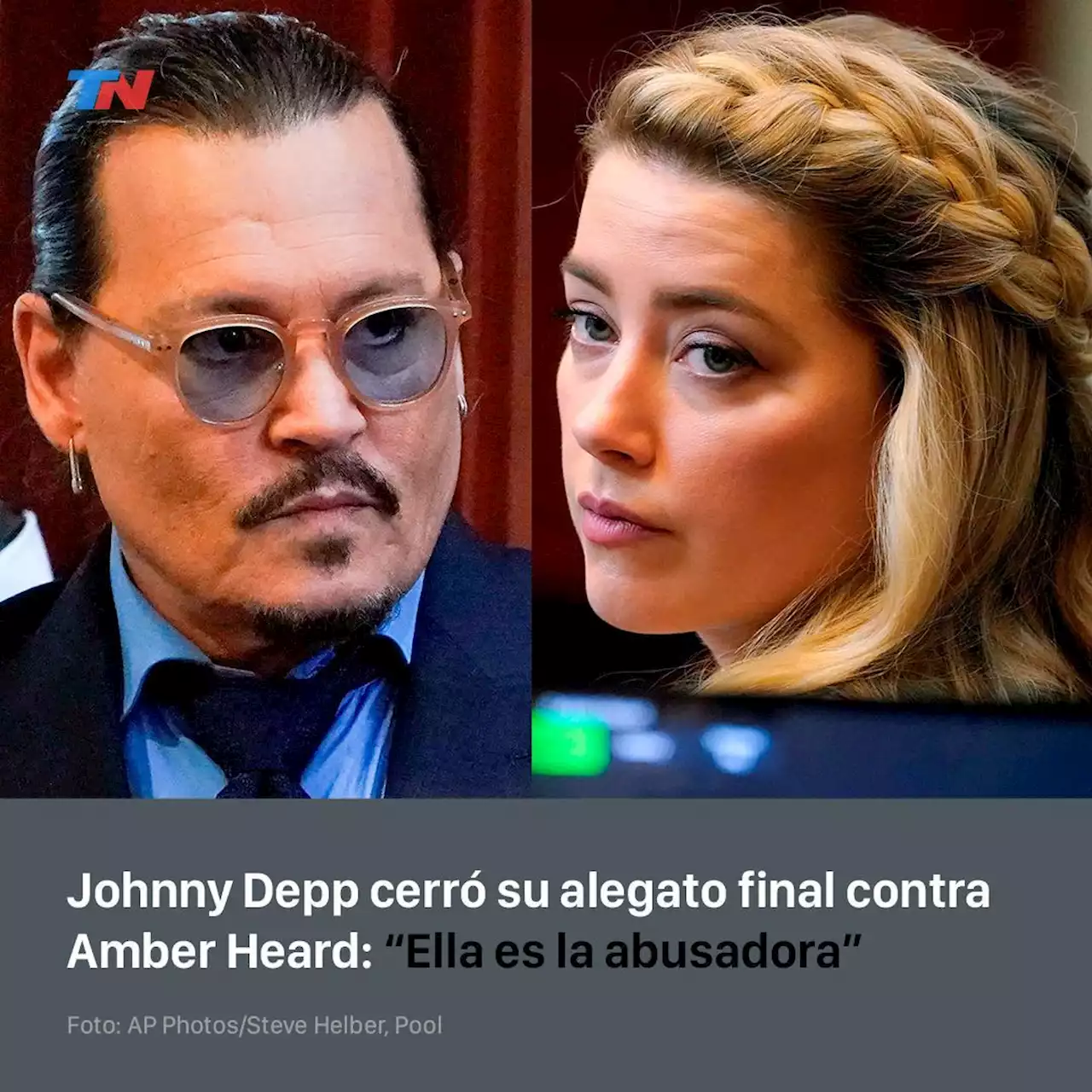 Johnny Depp cerró su alegato final contra Amber Heard: “Ella es la abusadora”