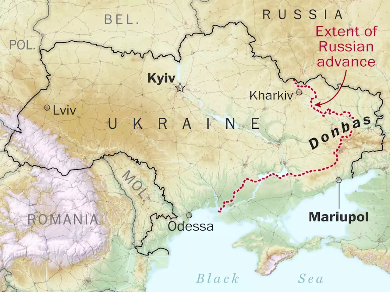 Why Russia is struggling in eastern Ukraine, in maps