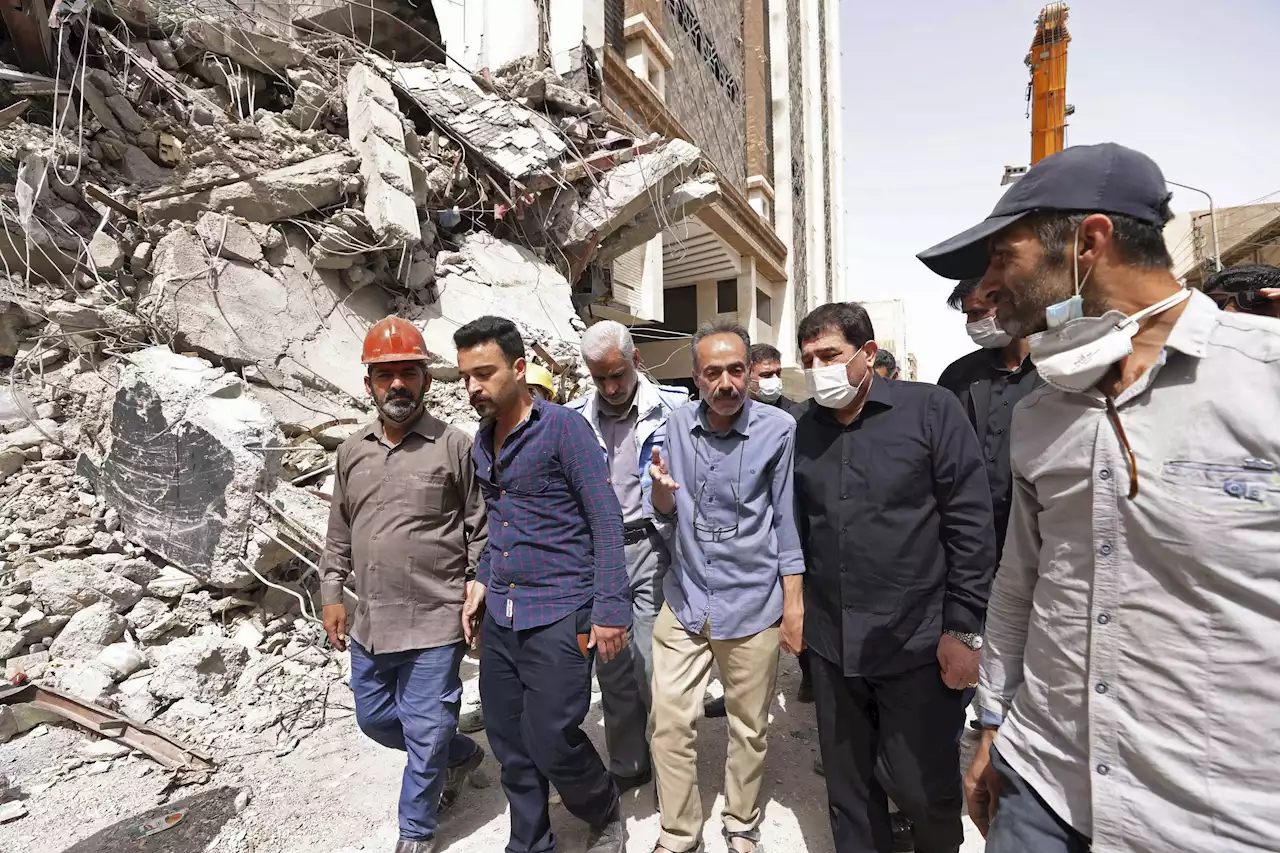 Iran disperses crowd angry over building collapse killing 29