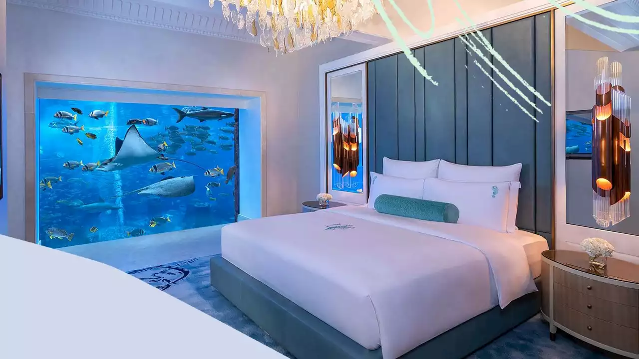 This Dubai hotel is a favourite amongst the A-list, and features underwater rooms