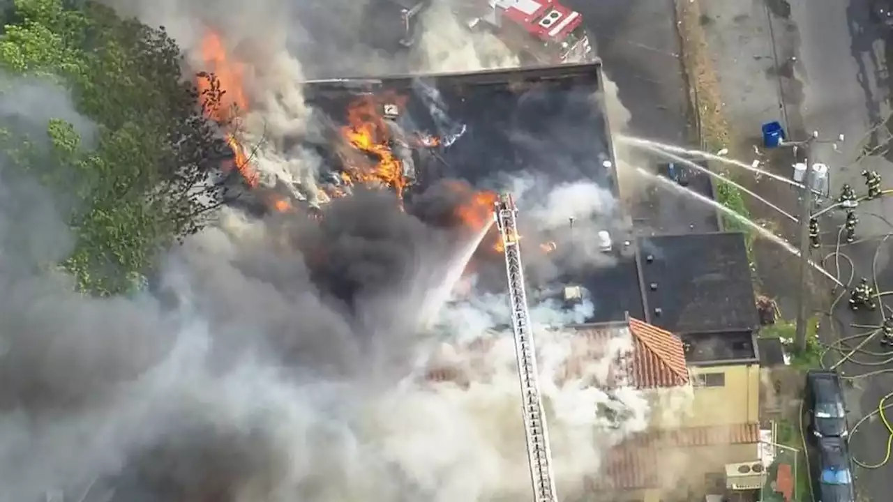 2-alarm fire destroys former bakery, now-vacant building in South Seattle