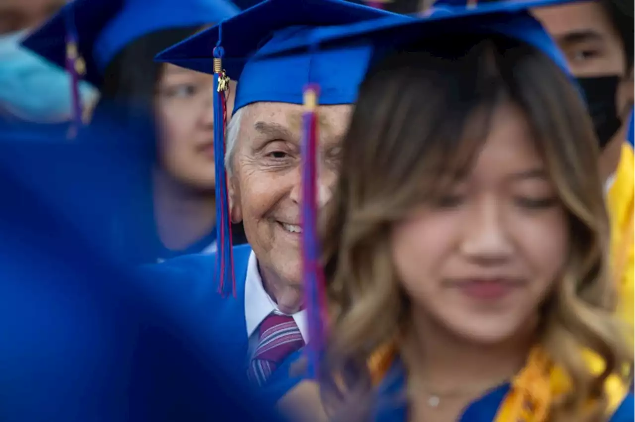 Ted Sams, 78, fulfills dream by graduating from San Gabriel High before teary-eyed family members