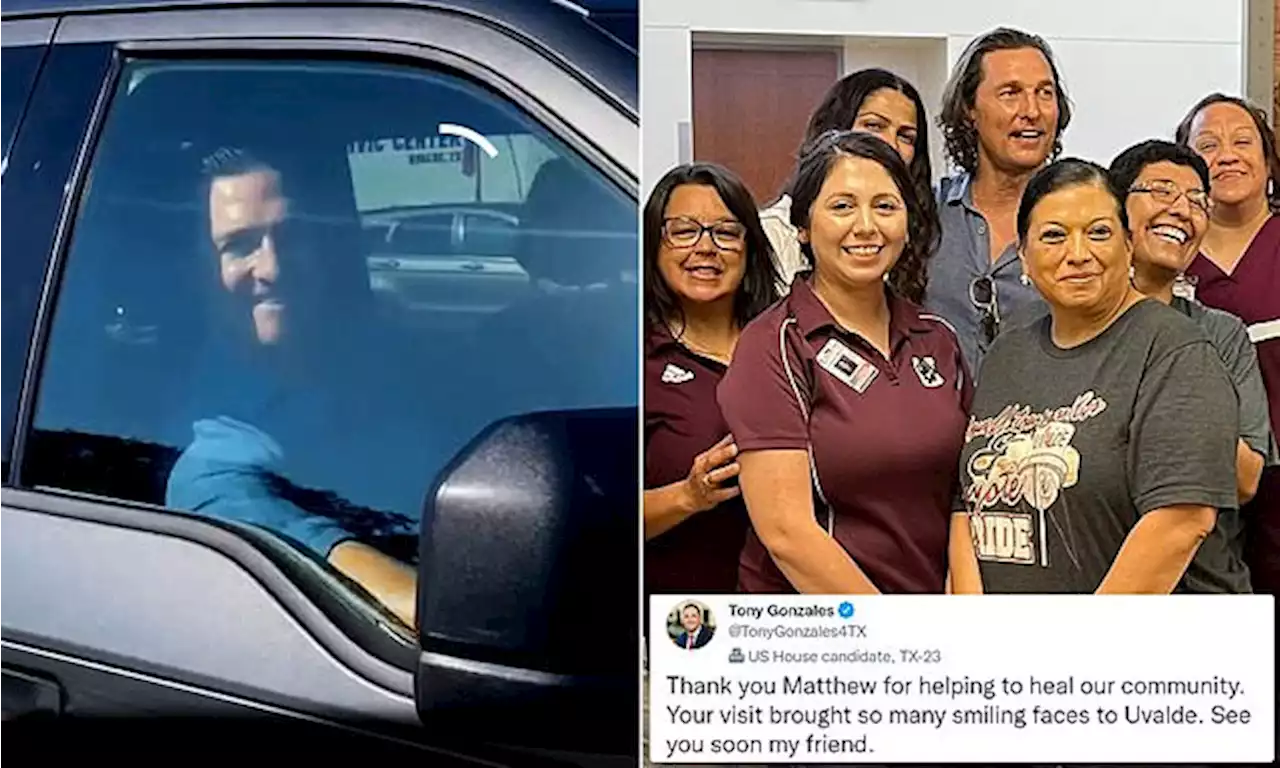 Matthew McConaughey visits hometown of Uvalde after school massacre