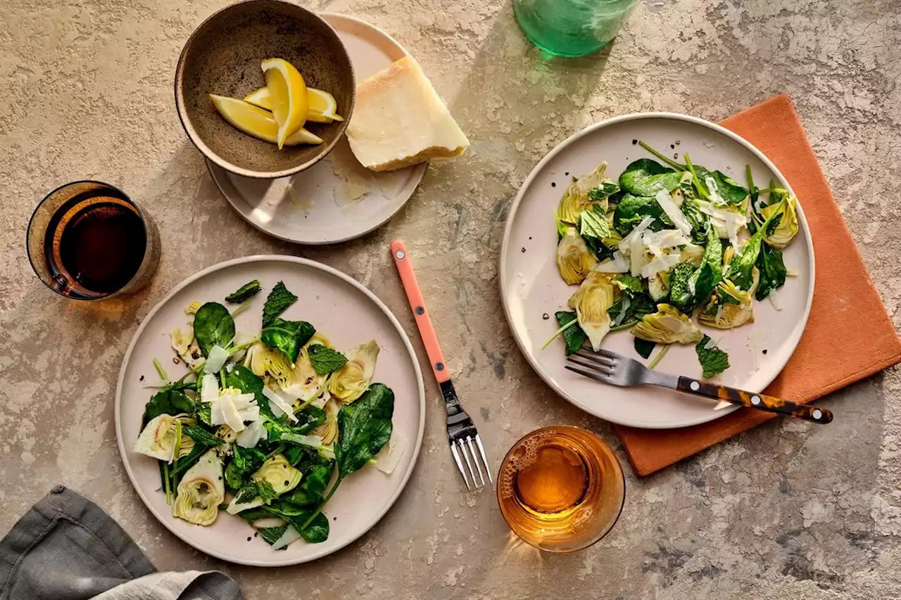 Raw Artichoke Salad with Parmesan and Mint