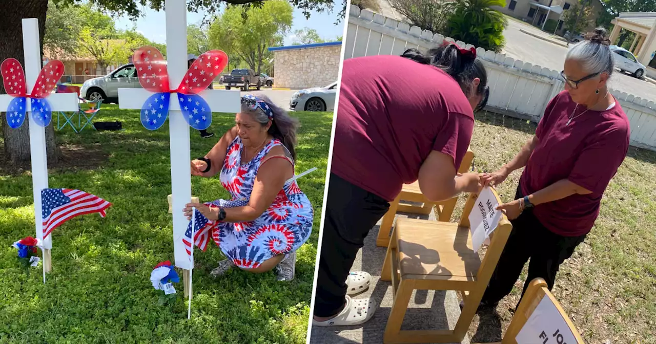 'Mad as hell': The silent fury of the mothers behind two Uvalde memorials