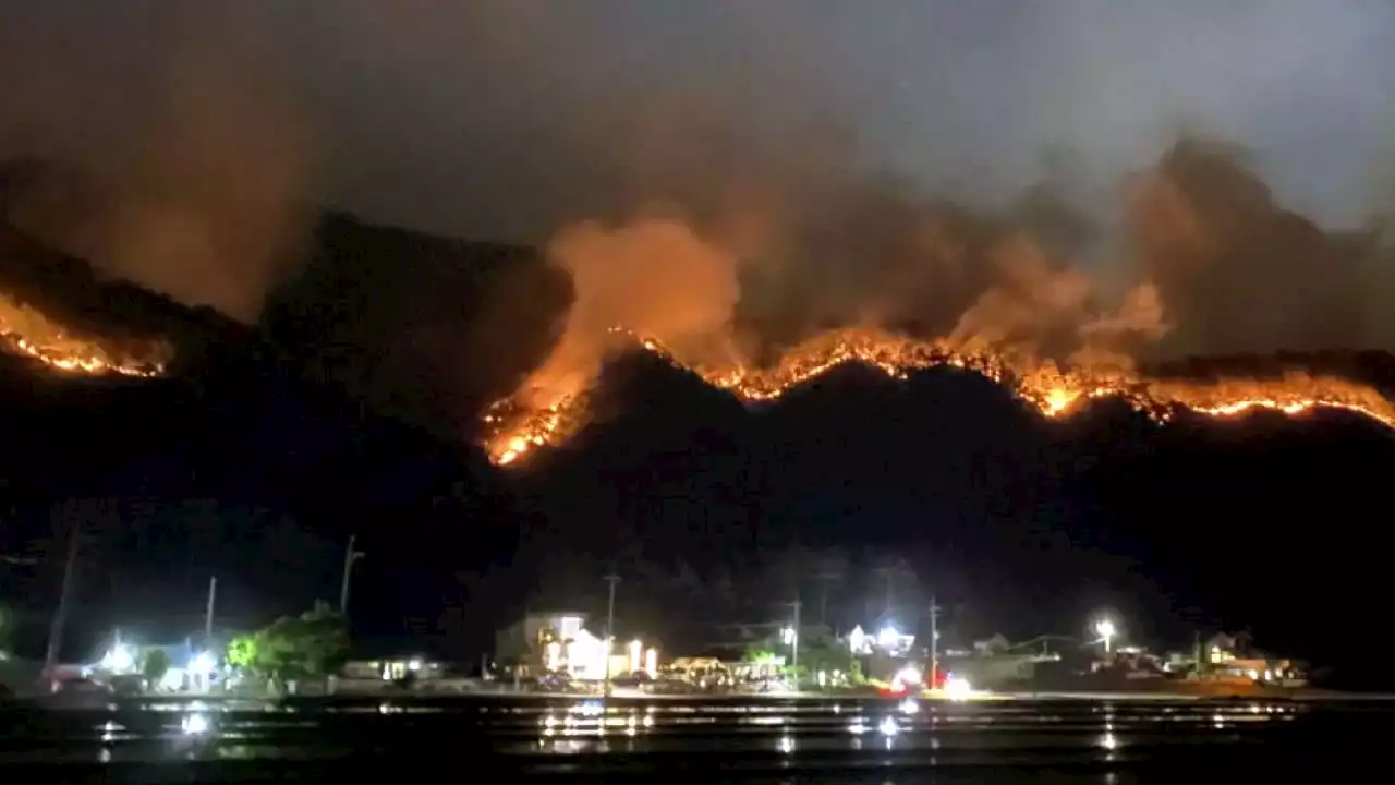 경북 울진 산불 3단계 발령...야간 진화 작업