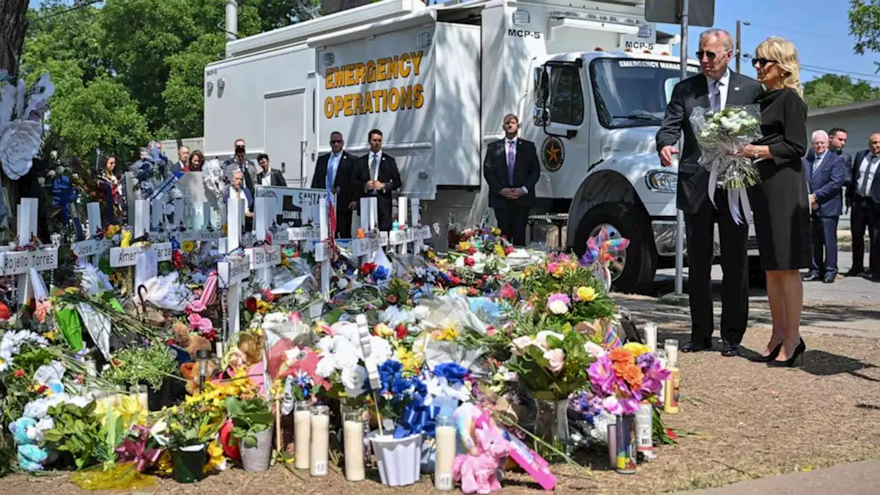 President Biden, first lady arrive in Uvalde to comfort community grieving elementary massacre