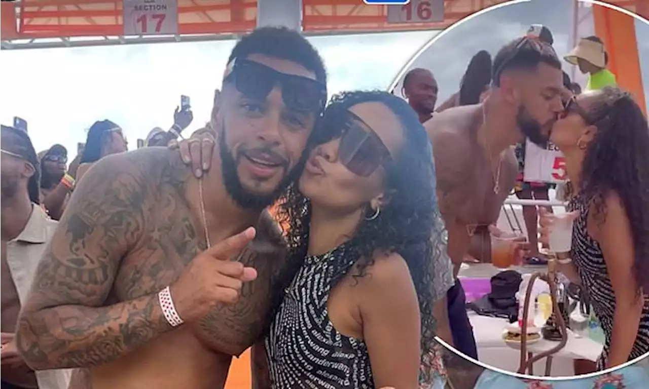 Leigh-Anne Pinnock and her fiancé Andre Gray pack on the PDA