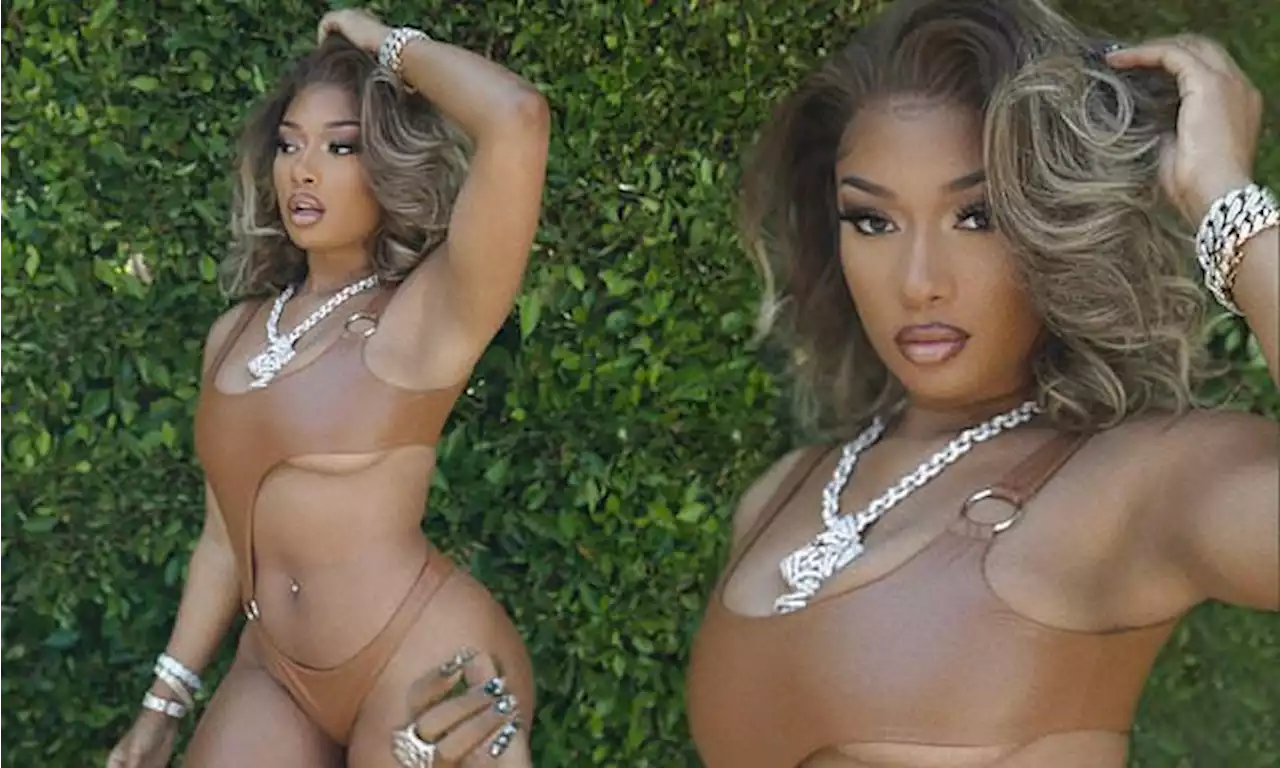 Megan Thee Stallion sizzles as she flashes underboob in sexy monokini