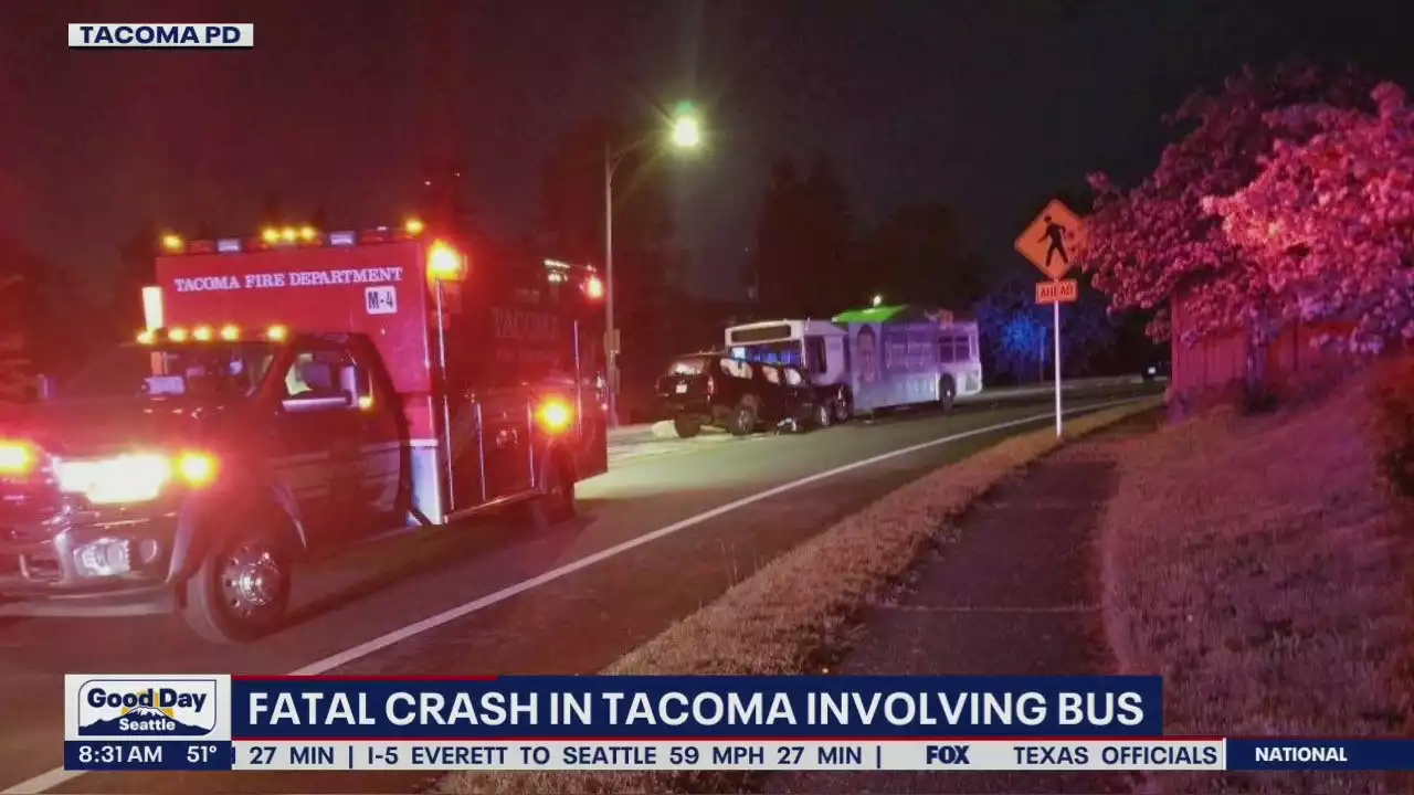 1 dead after a crash involving a bus in Tacoma