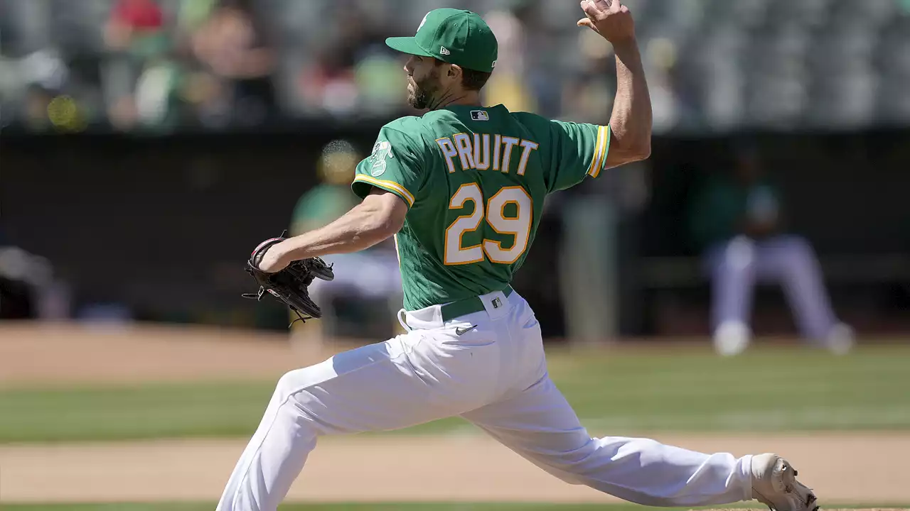 Austin Pruitt Makes Athletics Season Debut, Saves Bullpen in Loss to Rangers