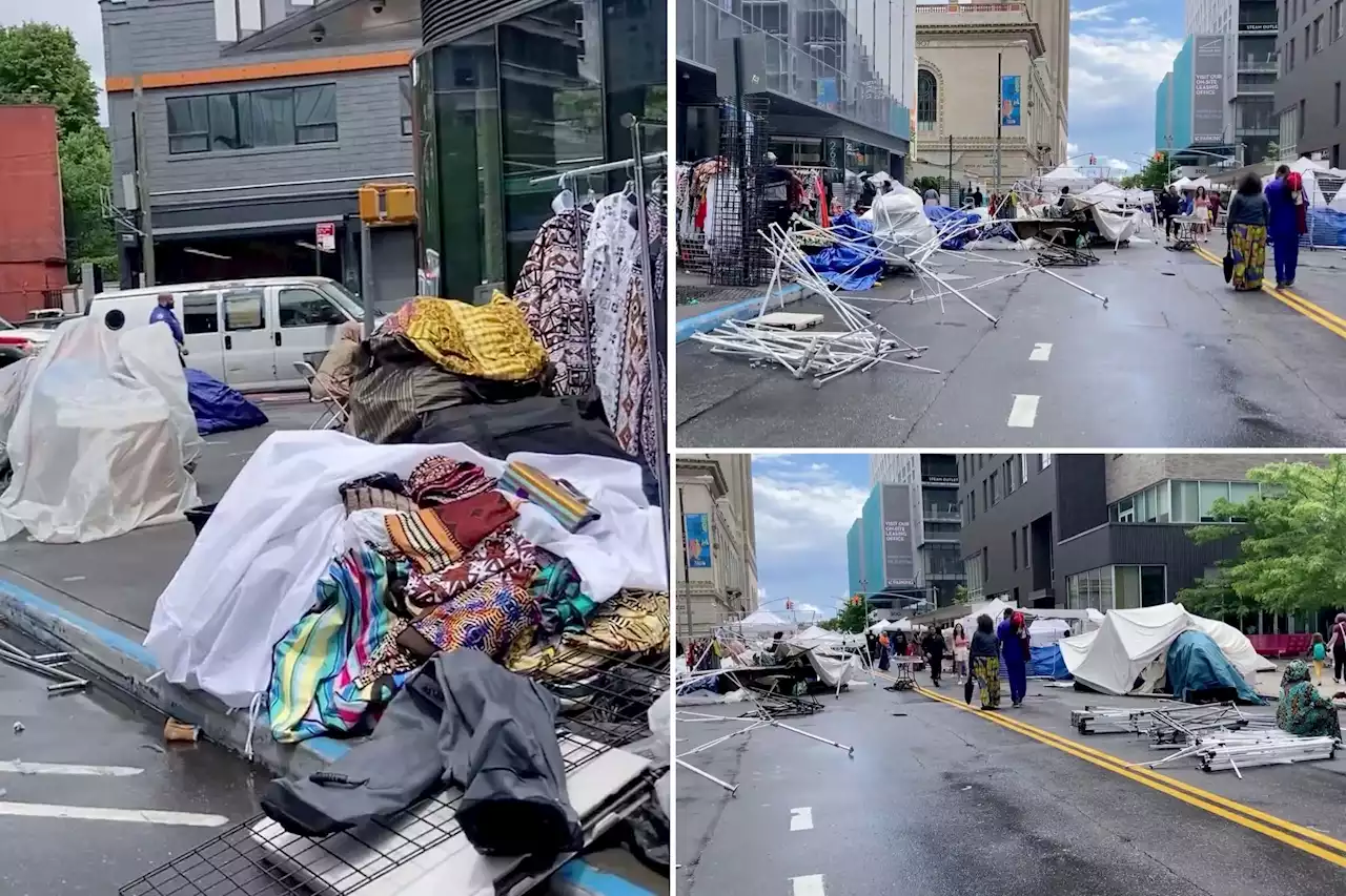 Wild NYC wind gusts wreak havoc on vendors during DanceAfrica Bazaar return