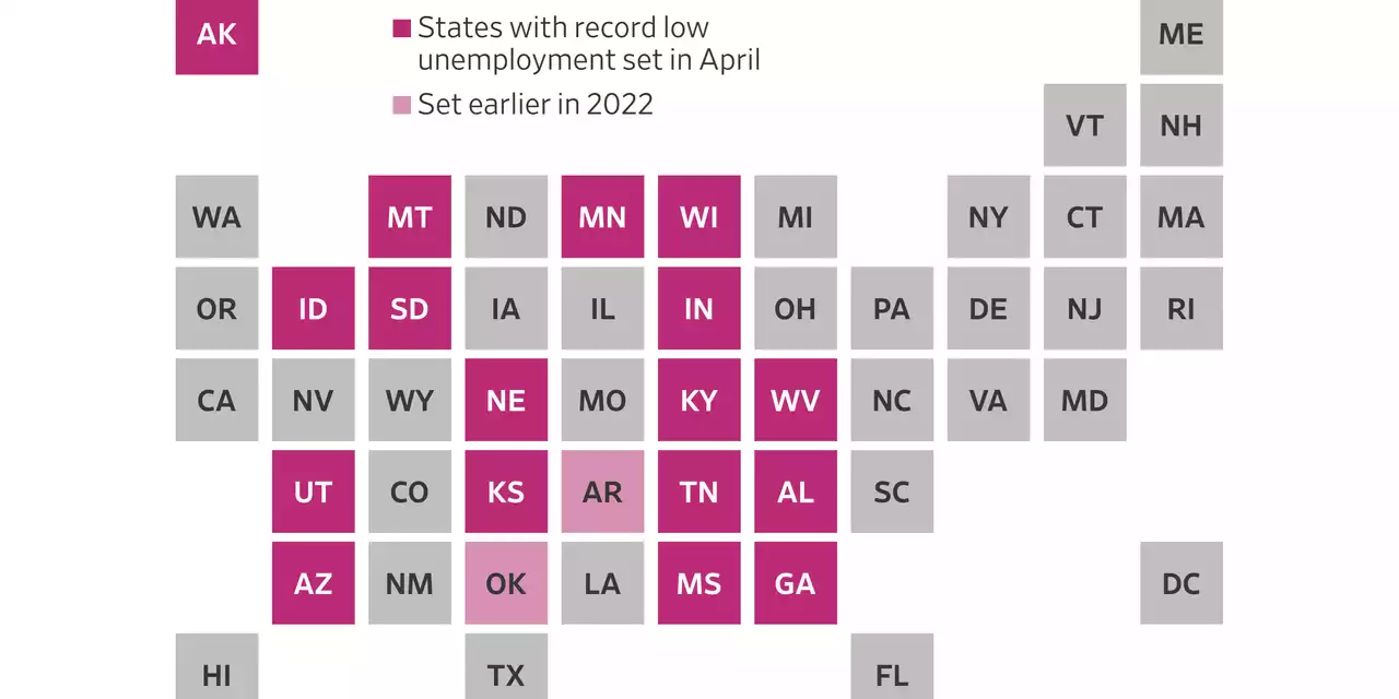 17 States Where Unemployment Is at Record Lows