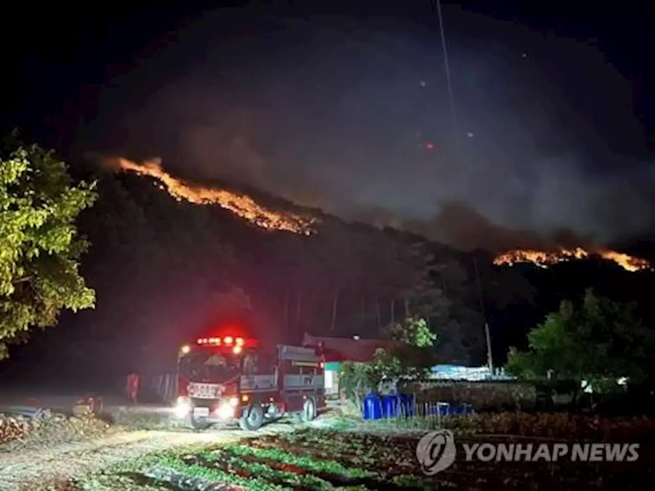 경북 울진 산불 헬기 37대 투입…진화율 65% | 연합뉴스