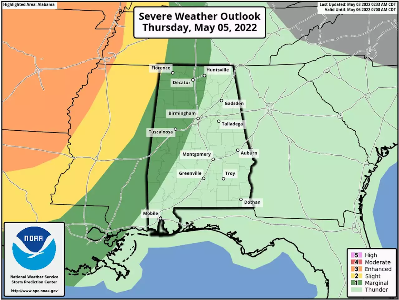 Isolated severe storms possible Thursday and Friday