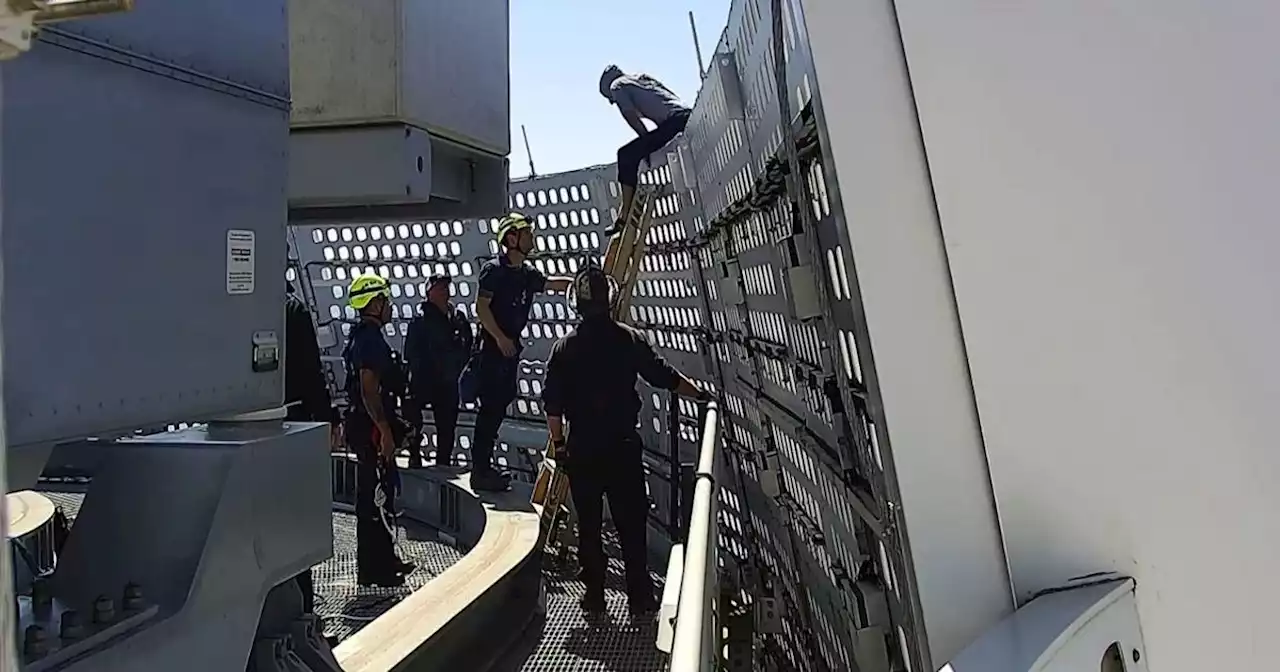 Man arrested after free-climbing Salesforce Tower in San Francisco