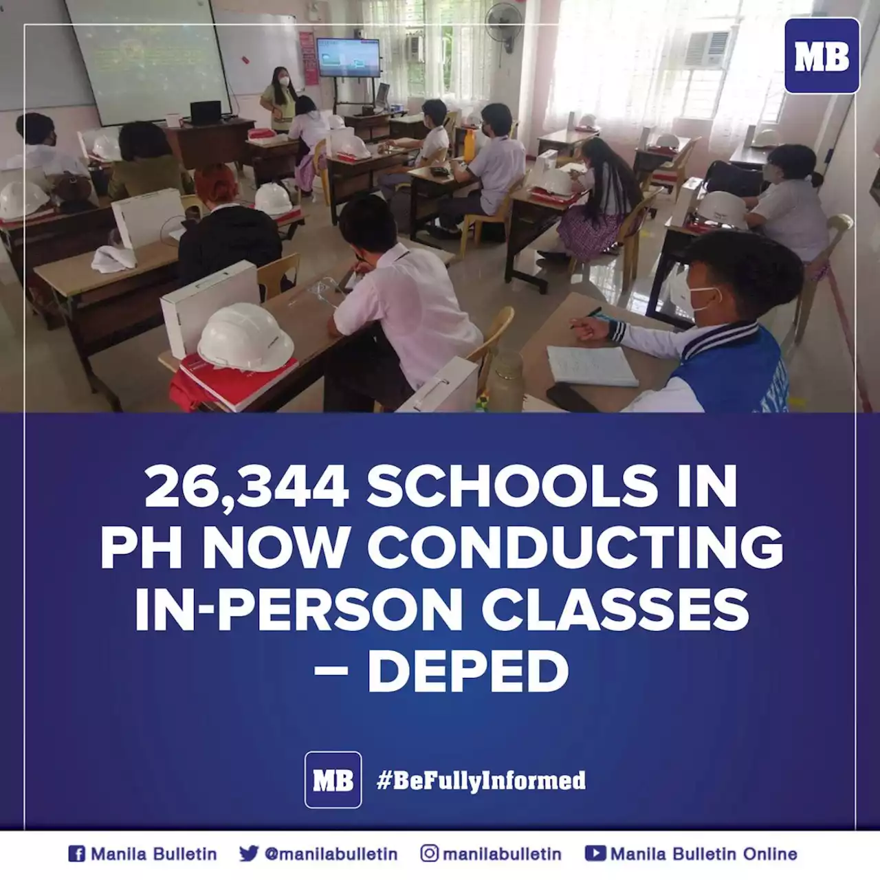 26,344 schools in PH now conducting in-person classes – DepEd