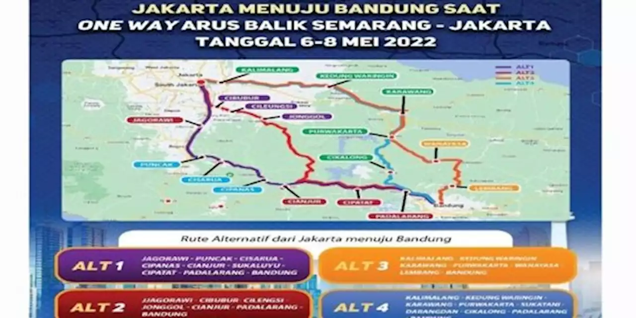 Ini Empat Jalur Alternatif dari Jakarta Menuju Bandung saat Arus Balik | merdeka.com