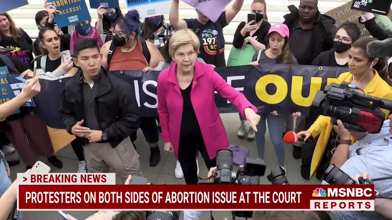 'We are not going back': Warren joins protesters outside Supreme Court