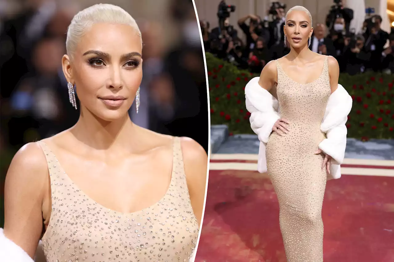 Kim Kardashian wears Marilyn Monroe’s dress on Met Gala 2022 red carpet