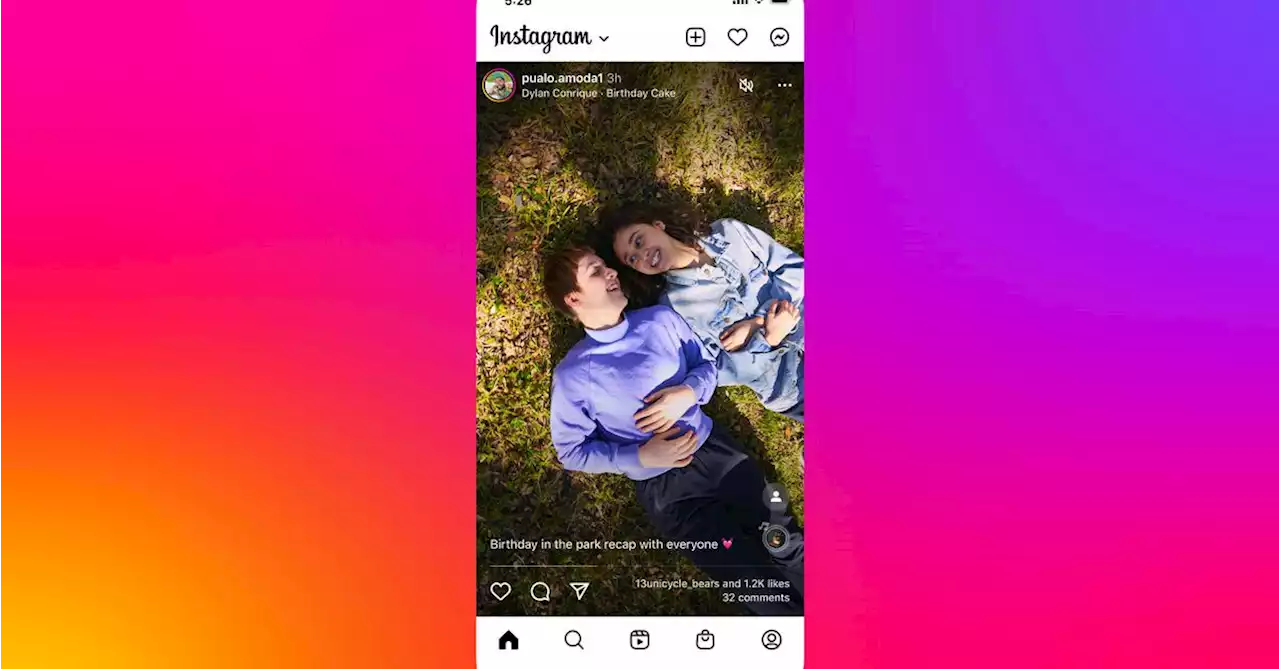 Instagram is testing a TikTok-like full-screen feed