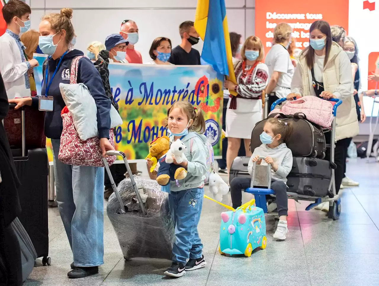 Second federal flight carrying Ukrainians bound for Canada lands in Montreal