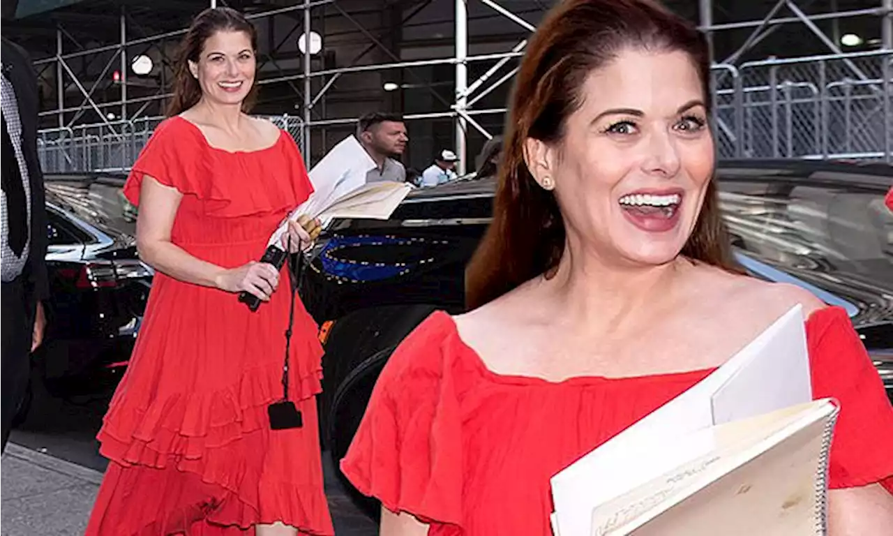 Debra Messing leaves final performance of Birthday Candles on Broadway